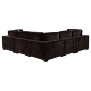 Seccional modular tapizado Lakeview color chocolate