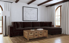 Seccional modular tapizado Lakeview color chocolate