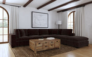 Seccional modular tapizado Lakeview color chocolate