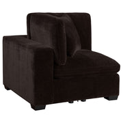 Seccional modular tapizado Lakeview color chocolate