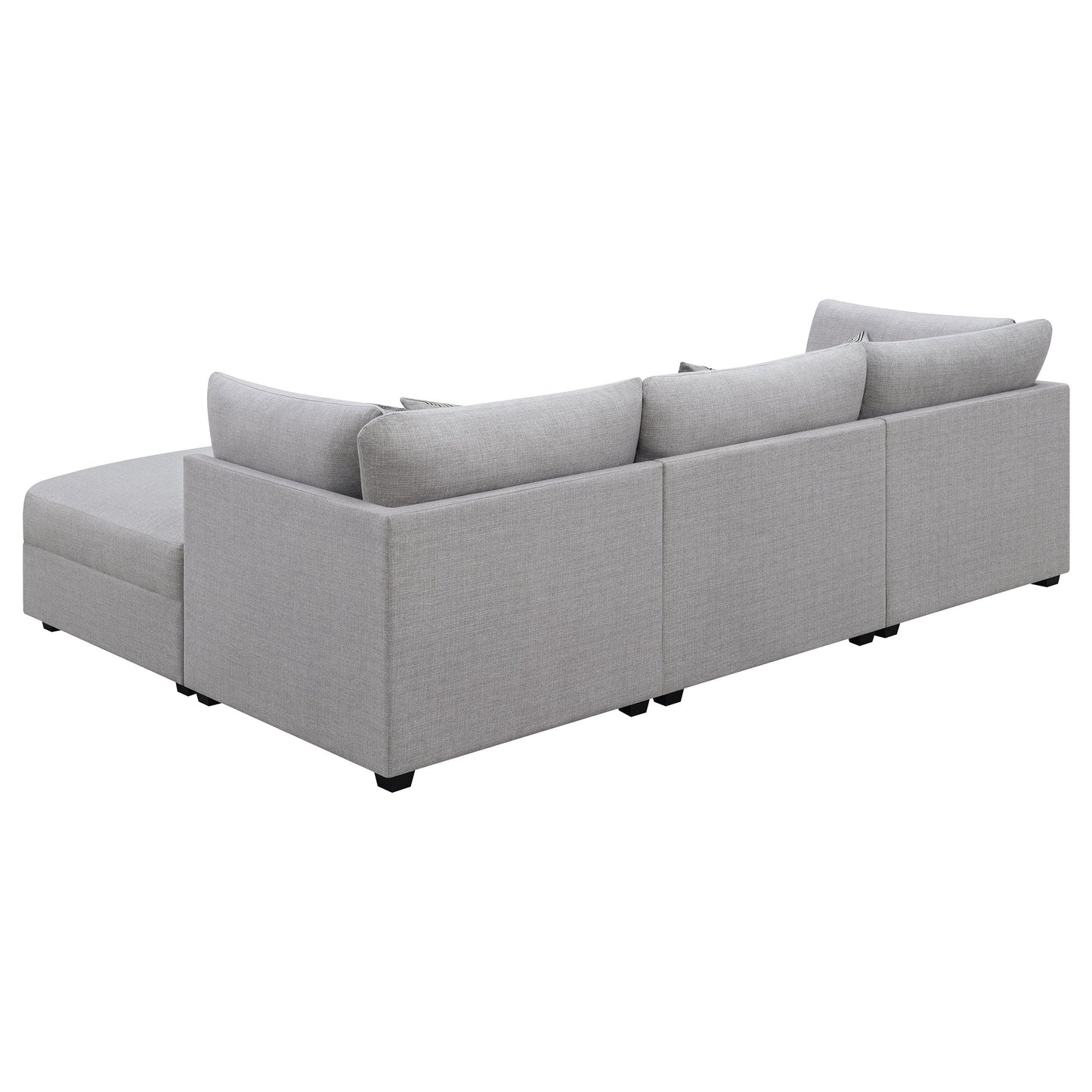 Sofá modular seccional tapizado Cambria gris
