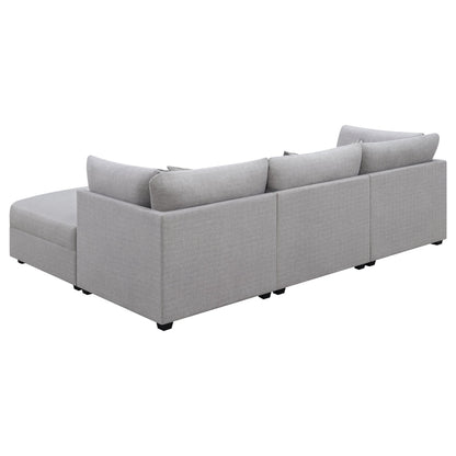 Sofá modular seccional tapizado Cambria gris
