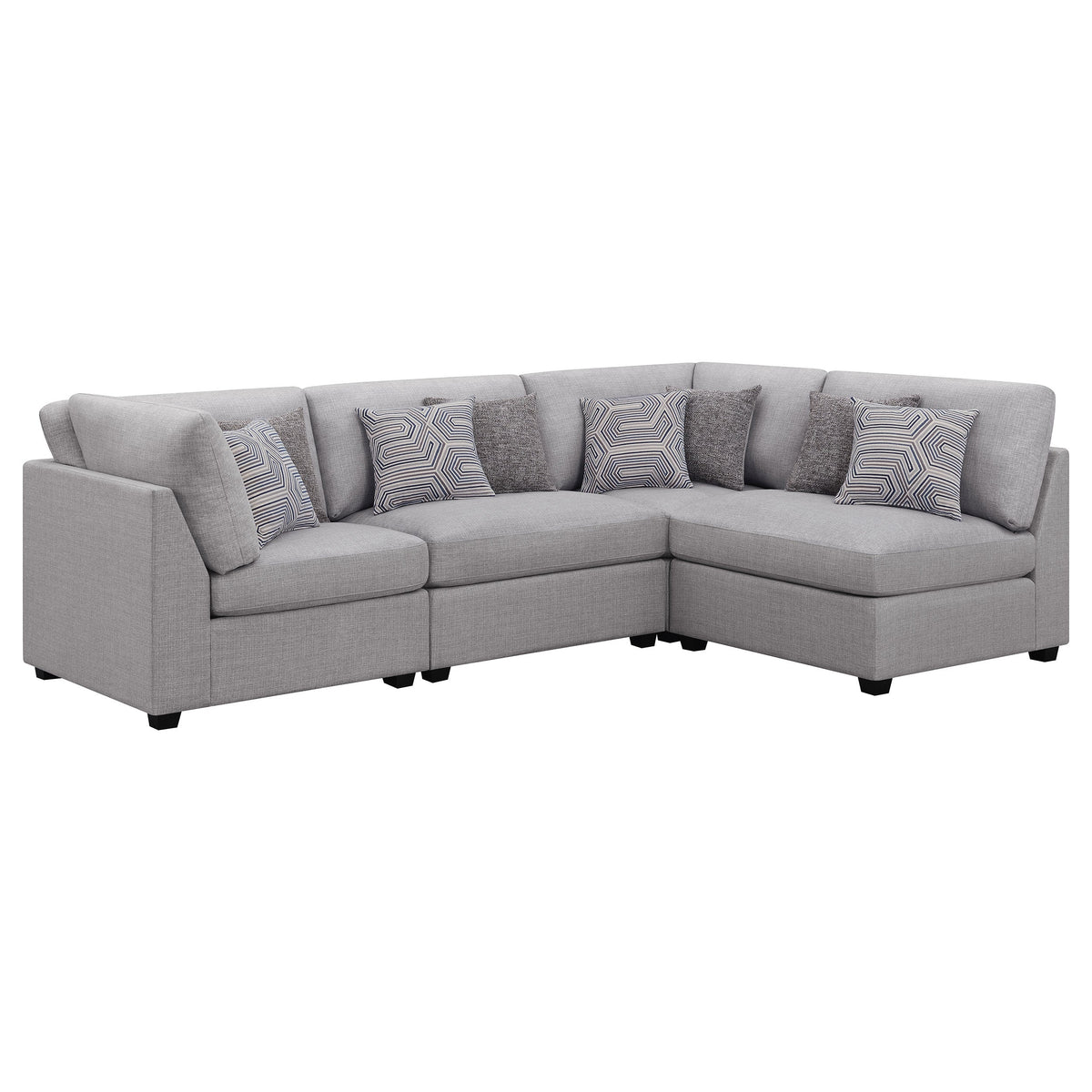Sofá modular seccional tapizado Cambria gris