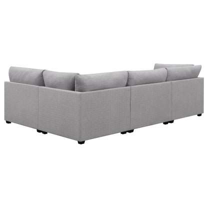 Sofá modular seccional tapizado Cambria gris