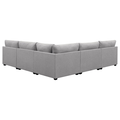 Sofá modular seccional tapizado Cambria gris