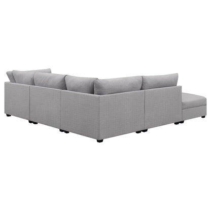 Sofá modular seccional tapizado Cambria gris