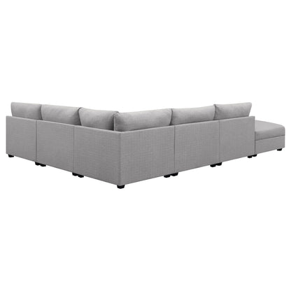 Sofá modular seccional tapizado Cambria gris