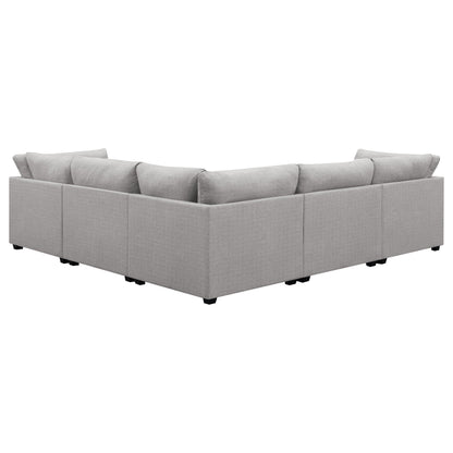 Sofá modular seccional tapizado Cambria gris