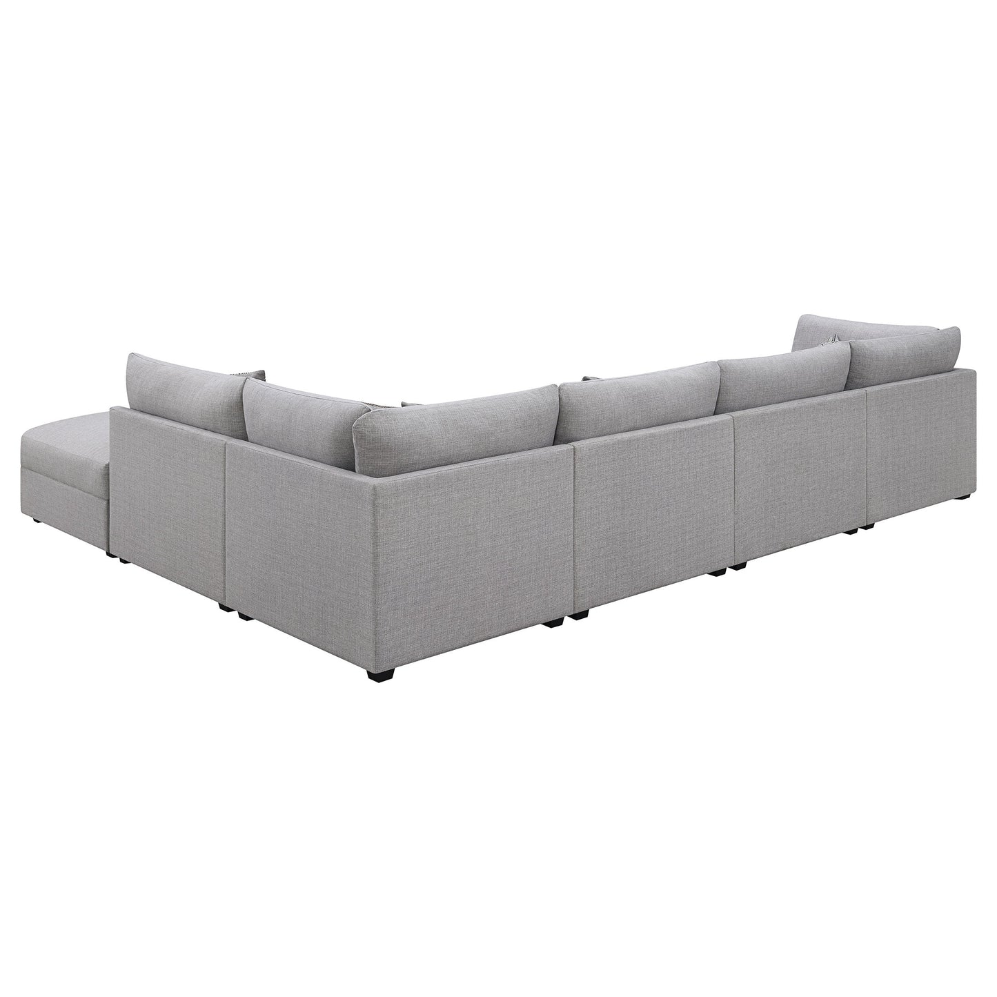 Sofá modular seccional tapizado Cambria gris