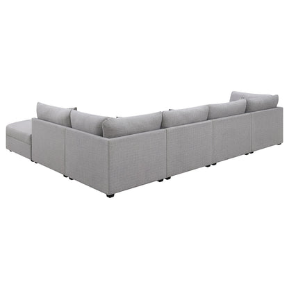 Sofá modular seccional tapizado Cambria gris