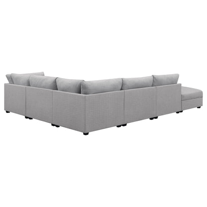 Sofá modular seccional tapizado Cambria gris