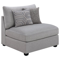 Silla tapizada sin brazos Cambria gris