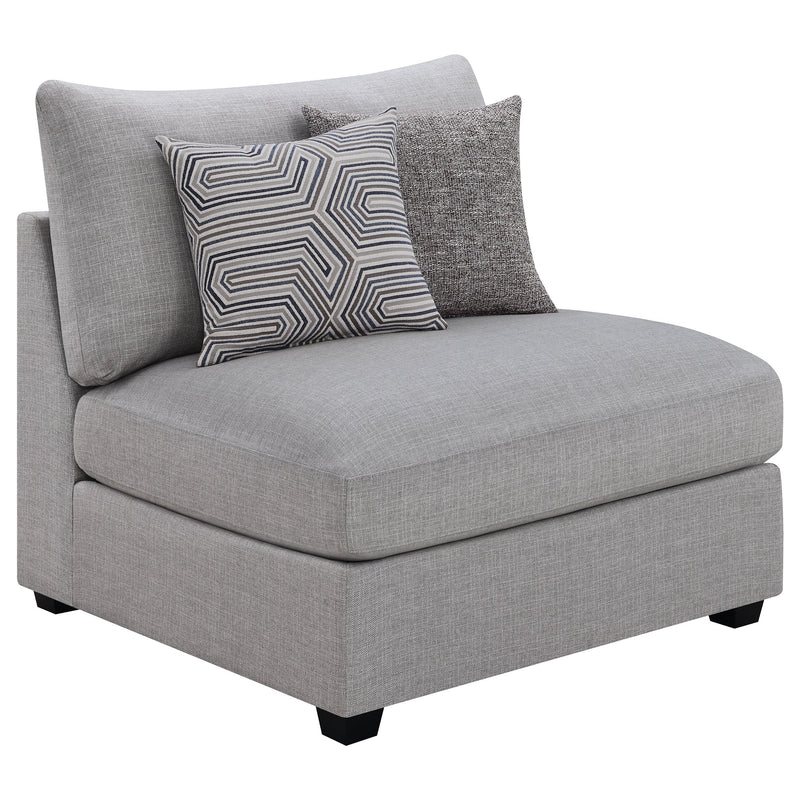 Silla tapizada sin brazos Cambria gris