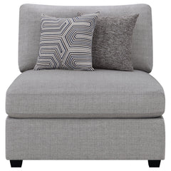 Silla tapizada sin brazos Cambria gris