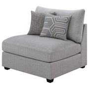 Silla tapizada sin brazos Cambria gris