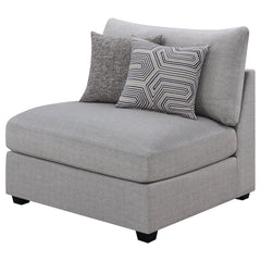 Silla tapizada sin brazos Cambria gris