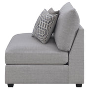 Silla tapizada sin brazos Cambria gris