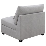 Silla tapizada sin brazos Cambria gris