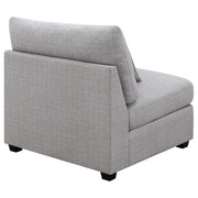 Silla tapizada sin brazos Cambria gris