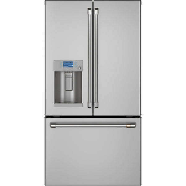 Café 36-inch, 27.8 cu.ft. Freestanding French 3-Door Refrigerator with External Water and ice Dispensing System CFE28TP2MS1