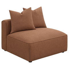 Sillón Jennifer tapizado sin brazos gris