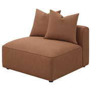 Sillón Jennifer tapizado sin brazos gris