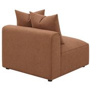 Sillón Jennifer tapizado sin brazos gris