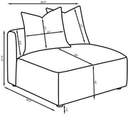 Sillón Jennifer tapizado sin brazos gris