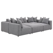 Seccional modular tapizado Jennifer gris