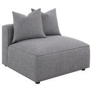 Sillón Jennifer tapizado sin brazos gris