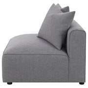 Sillón Jennifer tapizado sin brazos gris