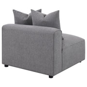 Sillón Jennifer tapizado sin brazos gris