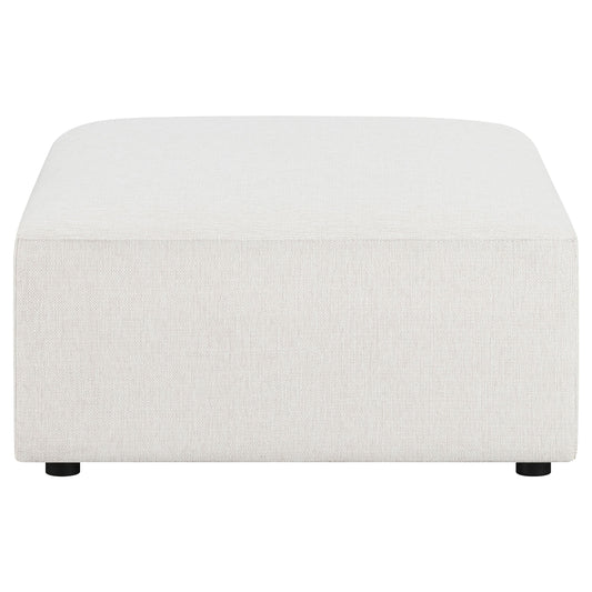 Freddie Square Upholstered Ottoman Pearl