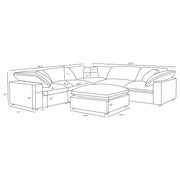 Seccional modular tapizado Raleigh Boucle gris