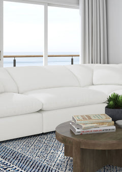 Silla Raleigh Boucle tapizada sin brazos color marfil