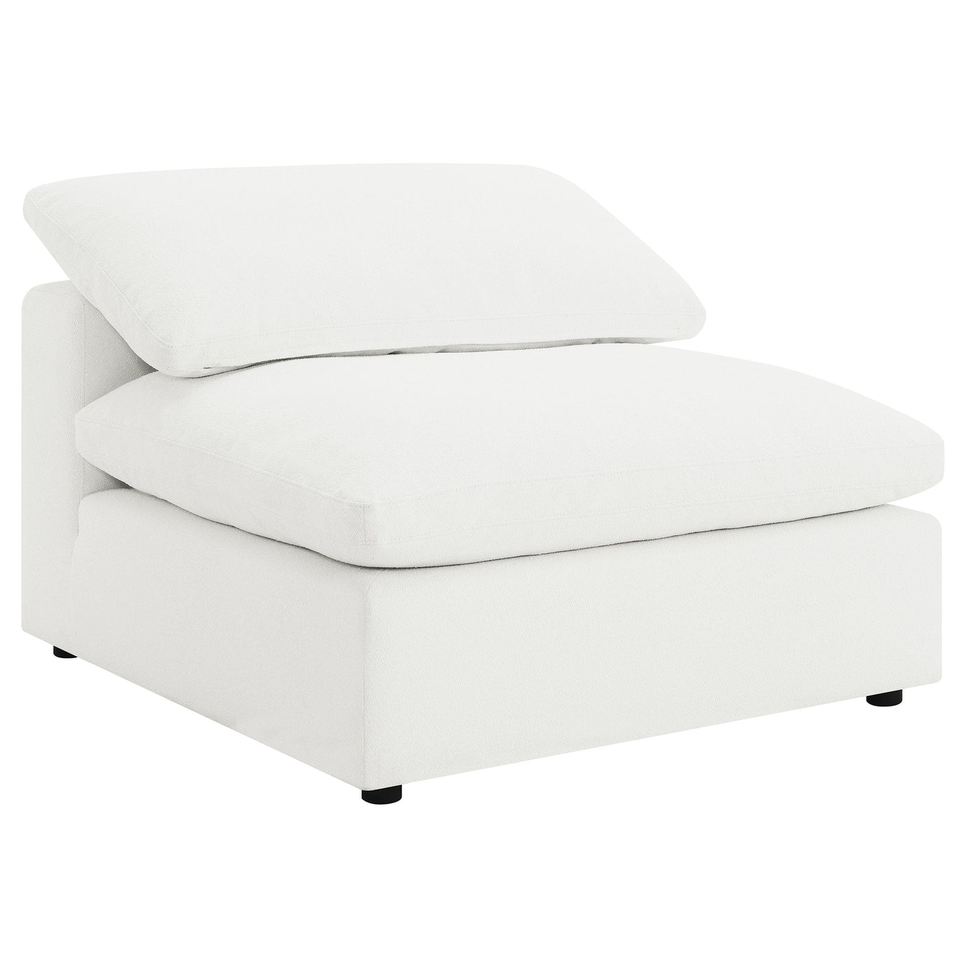Silla Raleigh Boucle tapizada sin brazos color marfil