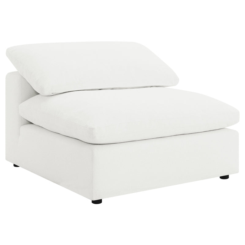 Silla Raleigh Boucle tapizada sin brazos color marfil