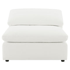 Silla Raleigh Boucle tapizada sin brazos color marfil