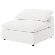 Silla Raleigh Boucle tapizada sin brazos color marfil