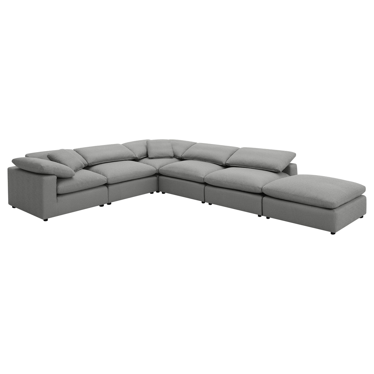 Raleigh Boucle Upholstered Modular Sectional Grey