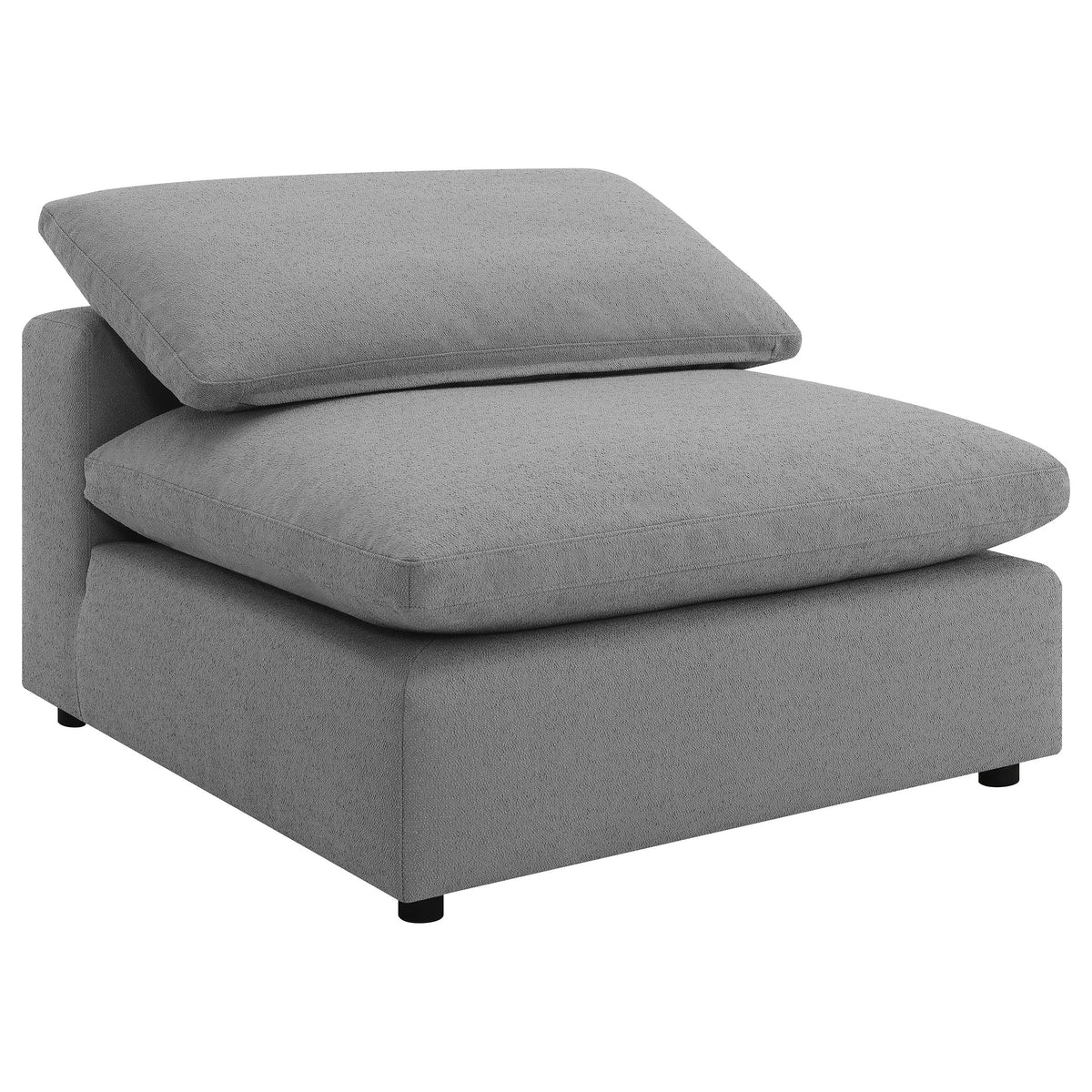 Raleigh Boucle Upholstered Armless Chair Ivory