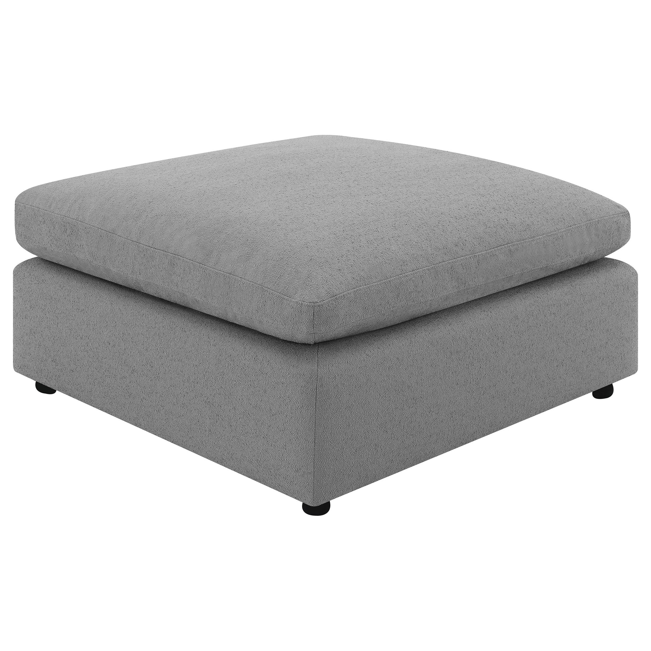 Otomana tapizada Raleigh Boucle gris