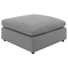Otomana tapizada Raleigh Boucle gris