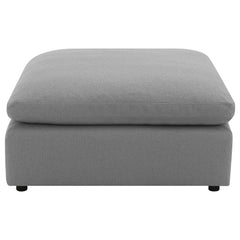 Otomana tapizada Raleigh Boucle gris