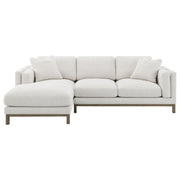 Sofá chaise longue seccional tapizado Ginebra Boucle color arena