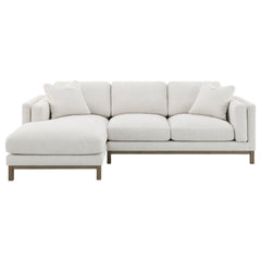 Sofá chaise longue seccional tapizado Ginebra Boucle color arena