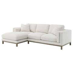 Sofá chaise longue seccional tapizado Ginebra Boucle color arena