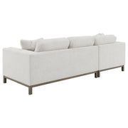 Sofá chaise longue seccional tapizado Ginebra Boucle color arena