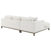 Sofá chaise longue seccional tapizado Ginebra Boucle color arena
