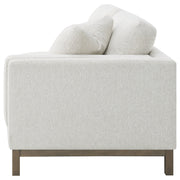 Sofá chaise longue seccional tapizado Ginebra Boucle color arena